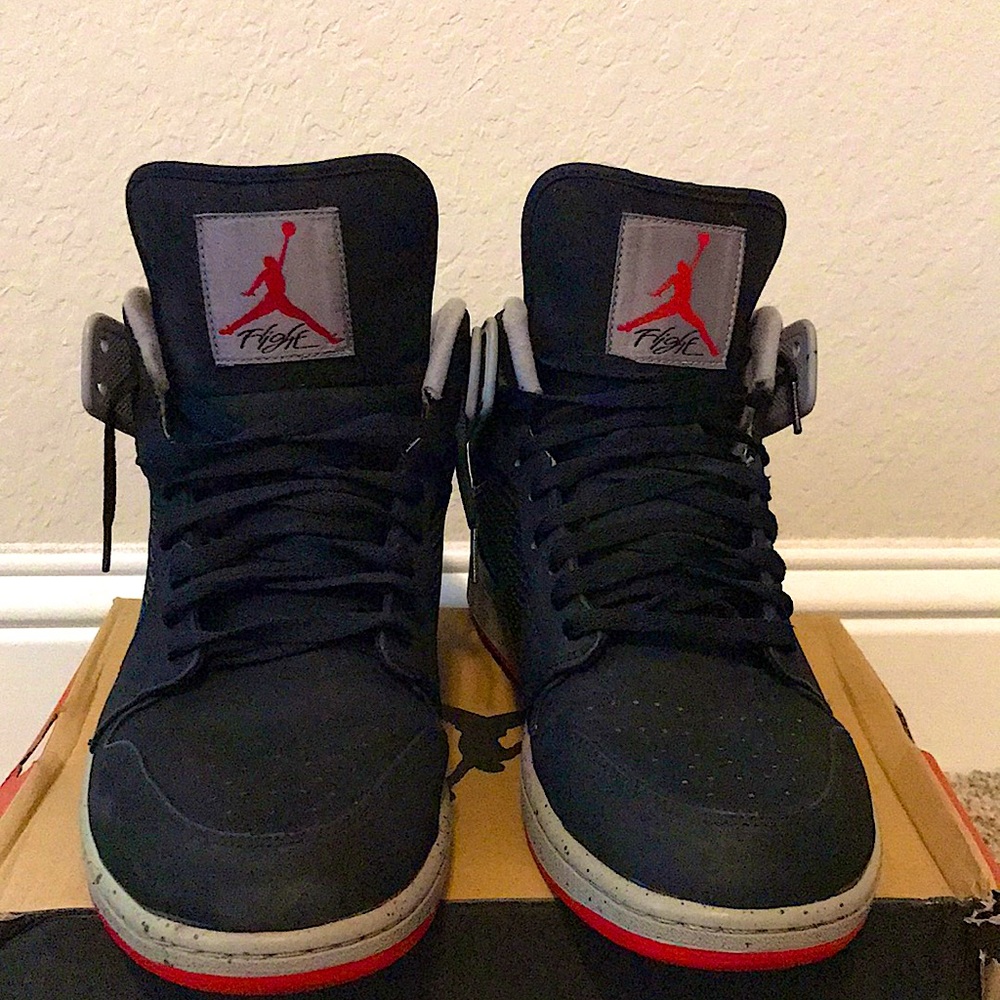 Rare Nike Jordan 1 Retro 89 Black Cement 599873-003 Size 13 Basketball Sneakers